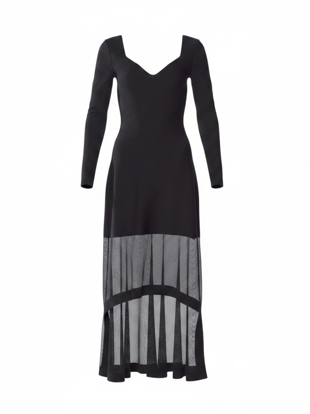 ✨🛍️ NWT Alexander McQueen Black V-Neck High Low Dress - Size Small - Picture 2 of 3